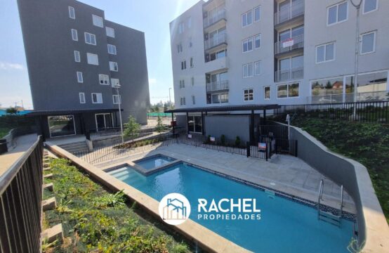 SE ARRIENDA DEPARTAMENTO NUEVO 2 DORMITORIOS EN CONDOMINIO CON ESTACIONAMIENTO, FUNDO EL CARMEN