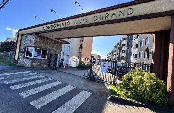 SE ARRIENDA SOLEADO DEPARTAMENTO 2 DORMITORIOS CONDOMINIO LUIS DURAND – TEMUCO